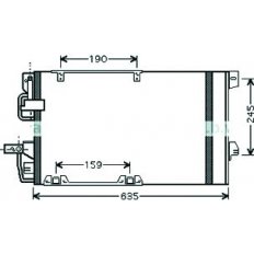 Condensatore per OPEL ASTRA G dal 1998 al 2004