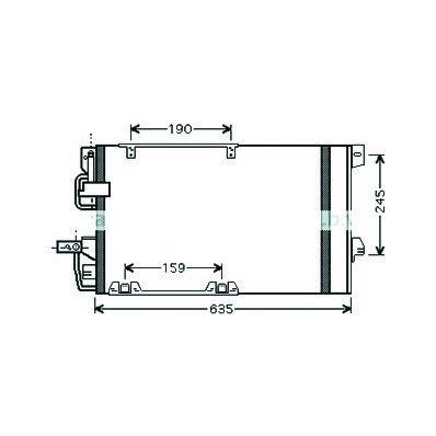 Condensatore per OPEL ASTRA G dal 1998 al 2004 Codice OEM 95515190