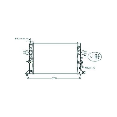 Radiatore acqua per OPEL ASTRA G dal 1998 al 2004 Codice OEM 1300270