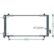 Condensatore per CITROEN C5 dal 2004 al 2008