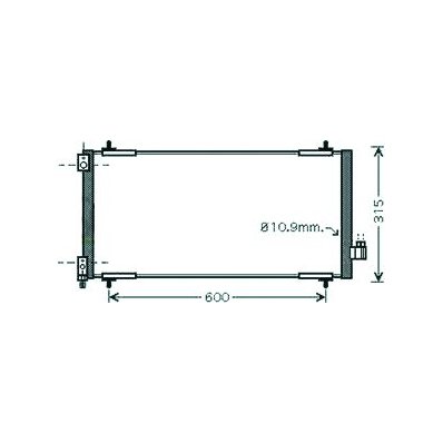 Condensatore per CITROEN C5 dal 2004 al 2008 Codice OEM 6455EY