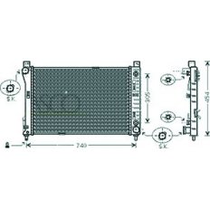 Radiatore acqua per MERCEDES-BENZ C W203 dal 2000 al 2004