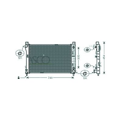 Radiatore acqua per MERCEDES-BENZ C W203 dal 2000 al 2004 Codice OEM 2035002503