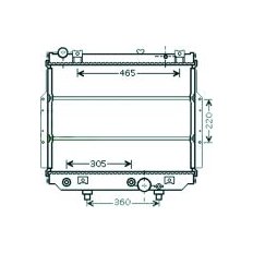 Radiatore acqua per JEEP GRAND CHEROKEE dal 1999 al 2005