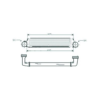 Intercooler per BMW 3 E46 dal 2001 al 2005 Codice OEM 17517793370