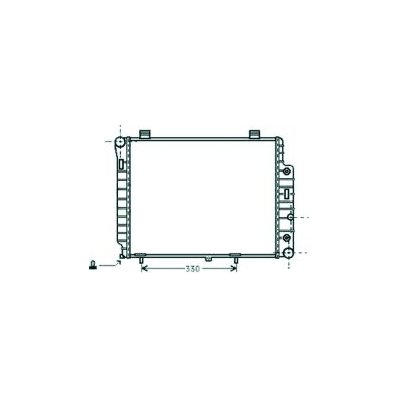 Radiatore acqua per MERCEDES-BENZ E dal 1995 al 1999 Codice OEM 350213766000