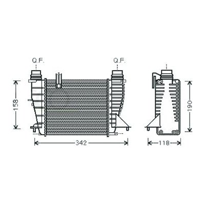 Intercooler per RENAULT CLIO dal 2005 al 2009 Codice OEM 144618748R