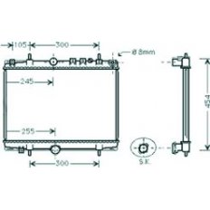 Radiatore acqua per CITROEN C5 dal 2001 al 2004