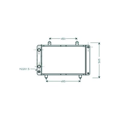 Radiatore acqua per FIAT DUCATO dal 1982 al 1990 Codice OEM 1300K3