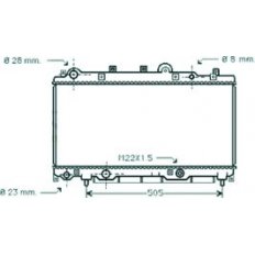 Radiatore acqua per FIAT PUNTO dal 1993 al 1999