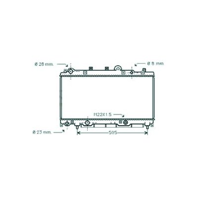 Radiatore acqua per FIAT PUNTO dal 1993 al 1999 Codice OEM 46723325