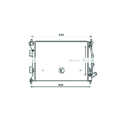 Radiatore acqua per KIA SOUL dal 2009 al 2012 Codice OEM 253103X101