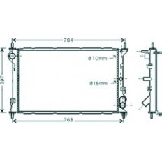 Radiatore acqua per FORD CONNECT dal 2002 al 2006