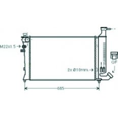 Radiatore acqua per CITROEN ZX dal 1991 al 1997