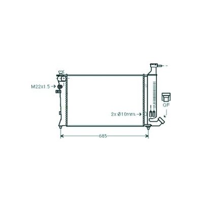 Radiatore acqua per CITROEN ZX dal 1991 al 1997 Codice OEM 350213120200