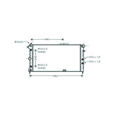 Radiatore acqua per OPEL VECTRA A dal 1992 al 1995 Codice OEM 90443463