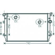 Radiatore acqua per VOLKSWAGEN TIGUAN dal 2007 al 2011