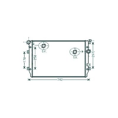 Radiatore acqua per VOLKSWAGEN SHARAN dal 2010 al 2015 Codice OEM 5N0121253H