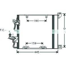 Condensatore per OPEL ASTRA H dal 2007 al 2009