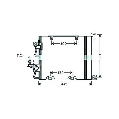 Condensatore per OPEL ASTRA H dal 2004 al 2007 Codice OEM 93178961