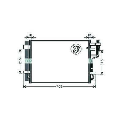 Condensatore per KIA CEE&#039;D dal 2007 al 2009 Codice OEM 976061H000