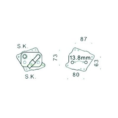 Radiatore olio per BMW 1 E87 dal 2004 al 2007 Codice OEM 11427508967