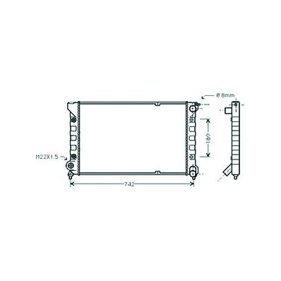 Radiatore acqua per VOLKSWAGEN GOLF  II dal 1989 al 1991 Codice OEM 191121251C