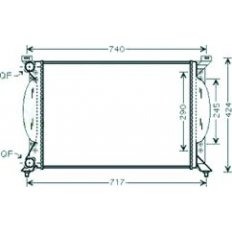 Radiatore acqua per AUDI A4 dal 2004 al 2008