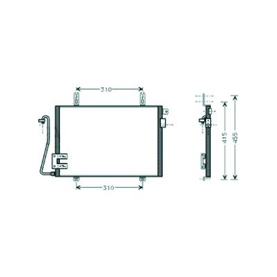 Condensatore per RENAULT KANGOO dal 1997 al 2003 Codice OEM 8200708128