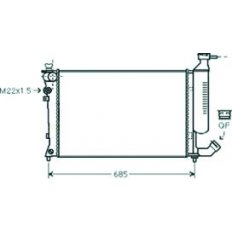 Radiatore acqua per CITROEN XSARA dal 1997 al 2000