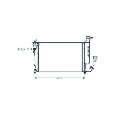 Radiatore acqua per CITROEN XSARA dal 1997 al 2000 Codice OEM 133049