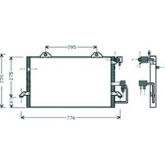 Condensatore per AUDI A6 dal 1994 al 1997