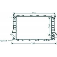 Radiatore acqua per AUDI A6 dal 1994 al 1997