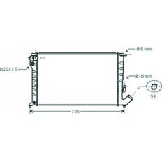 Radiatore acqua per CITROEN XSARA dal 1997 al 2000