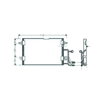 Condensatore per AUDI A4 dal 1994 al 1999 Codice OEM 8D0260401A