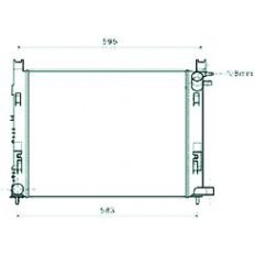 Radiatore acqua per DACIA LOGAN dal 2013 al 2016