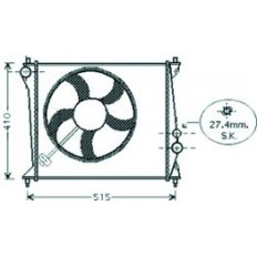 Radiatore acqua per AUDI A2 dal 2000 al 2005