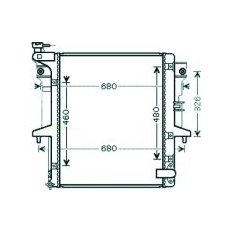 Radiatore acqua per MITSUBISHI L200 dal 2006 al 2015