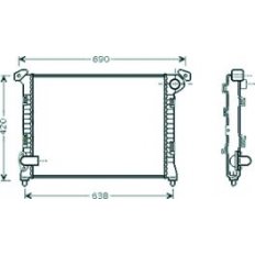 Radiatore acqua per MINI MINI dal 2001 al 2006