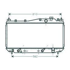 Radiatore acqua per HONDA CIVIC dal 2001 al 2003