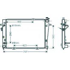 Radiatore acqua per HYUNDAI TUCSON dal 2004 al 2015