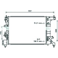 Radiatore acqua per CHEVROLET - DAEWOO AVEO dal 2011 al 2015