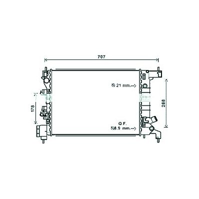 Radiatore acqua per CHEVROLET - DAEWOO AVEO dal 2011 al 2015 Codice OEM 95460091