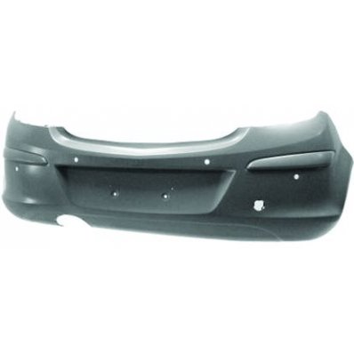 Paraurto posteriore verniciabile 3 porte Sport - GSI $con fori sensore per OPEL CORSA D dal 2006 al 2010 Codice OEM 1404244+1239528/132421