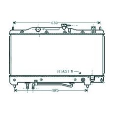 Radiatore acqua per TOYOTA AVENSIS dal 1997 al 2000