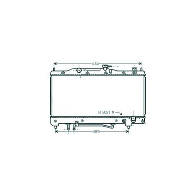 Radiatore acqua per TOYOTA AVENSIS dal 1997 al 2000 Codice OEM 1640003190