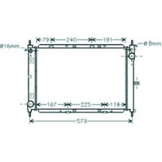 Radiatore acqua per NISSAN NOTE dal 2005 al 2008