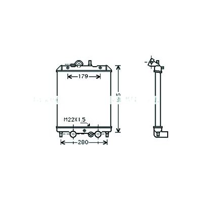 Radiatore acqua per PIAGGIO PORTER dal 1993 al 1997 Codice OEM 565828