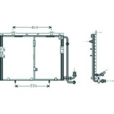 Condensatore per MERCEDES-BENZ CLK W208 dal 1997 al 2002