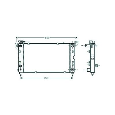 Radiatore acqua per CHRYSLER - DODGE VOYAGER dal 1996 al 2001 Codice OEM K05191925AA
